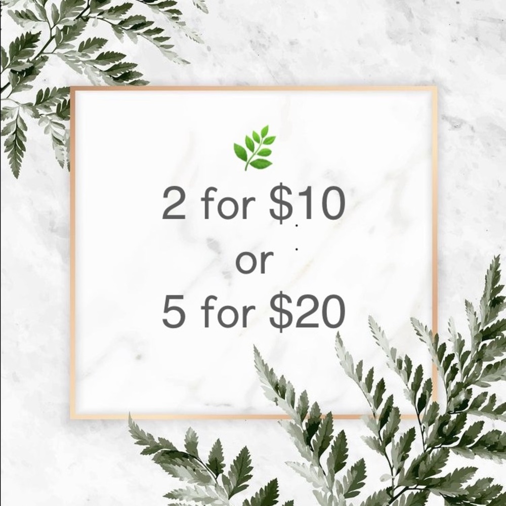Shop listings with 🌿 for 2/$10 or 5/$20 SALE